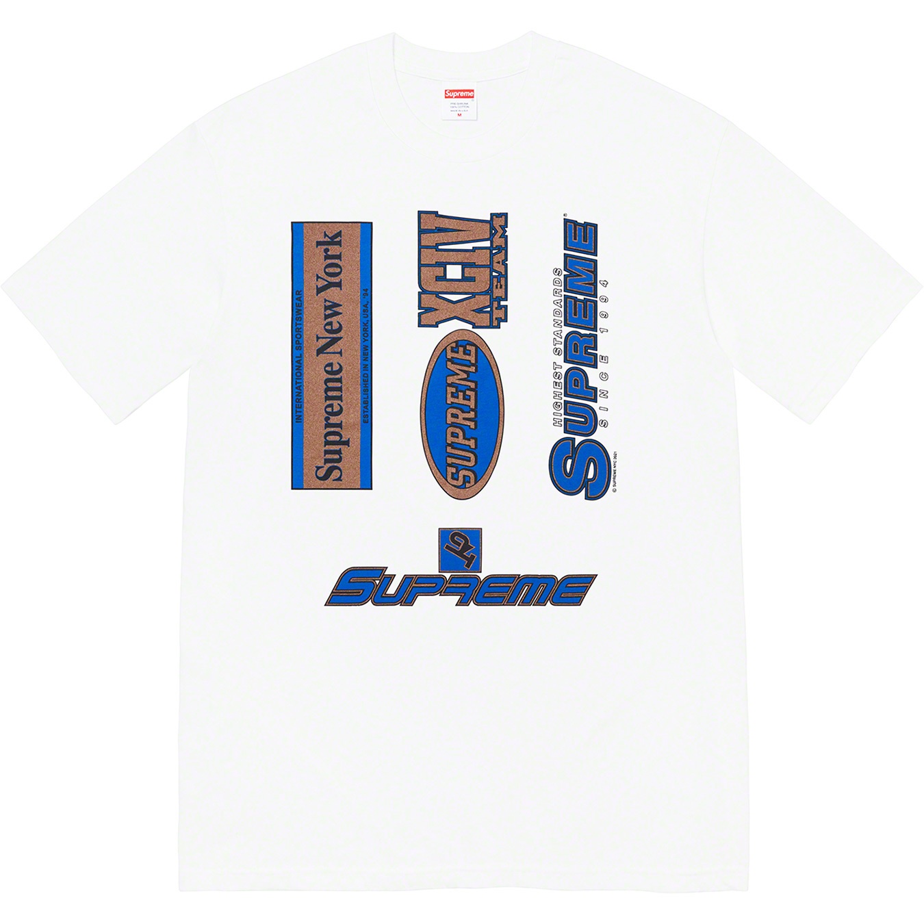 Supreme Multi Logos Tee (FW21) - White - $38