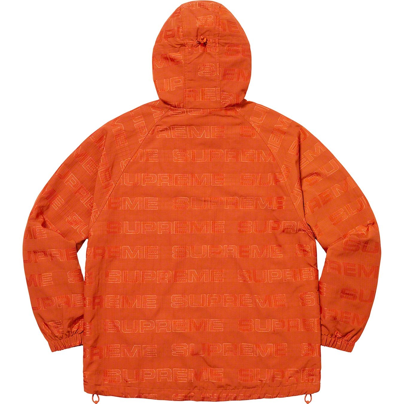Supreme Logo Ripstop Hooded Track Jacket (FW21) - Orange - $178