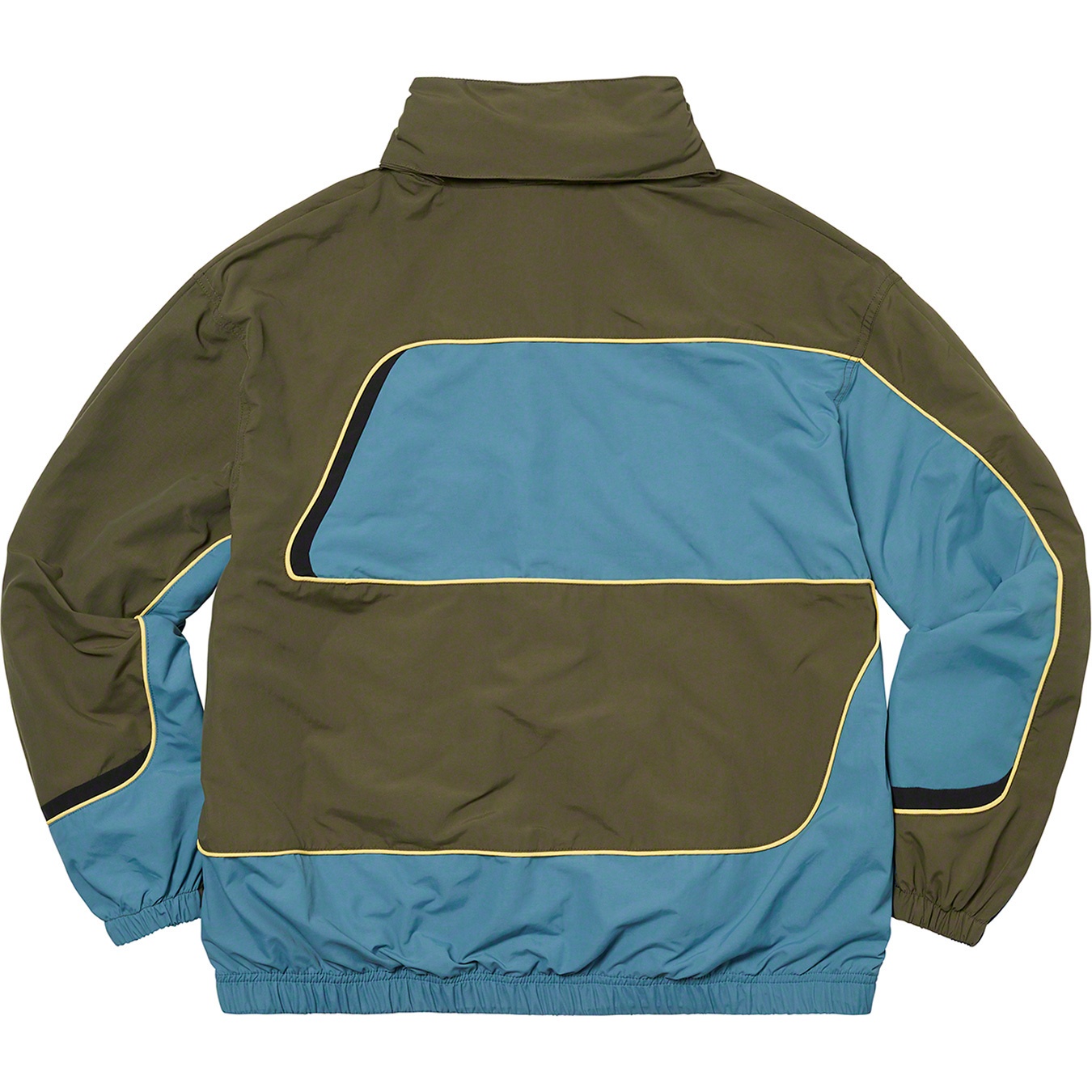 Supreme S Paneled Track Jacket (FW21) - Olive - $168