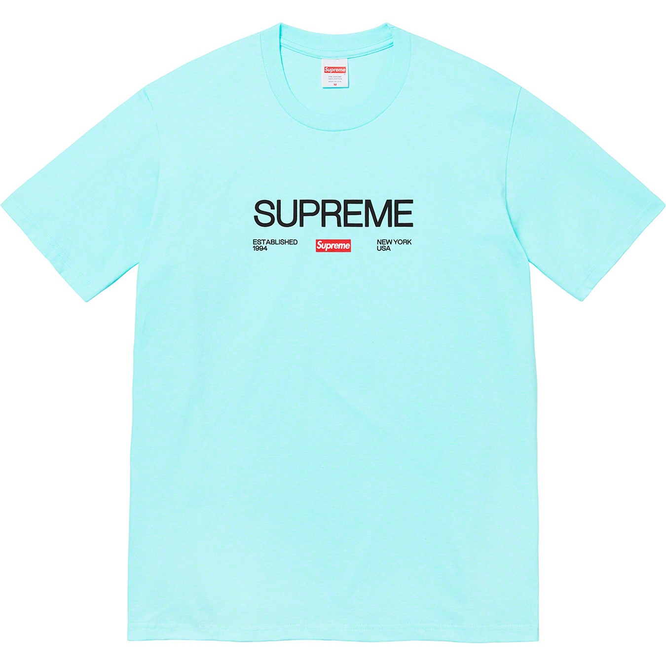 Supreme Est. 1994 Tee (FW21) - Turquoise - $38