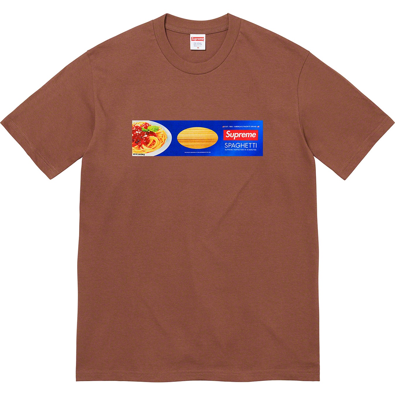 Supreme Spaghetti Tee (FW21) - Brown - $38
