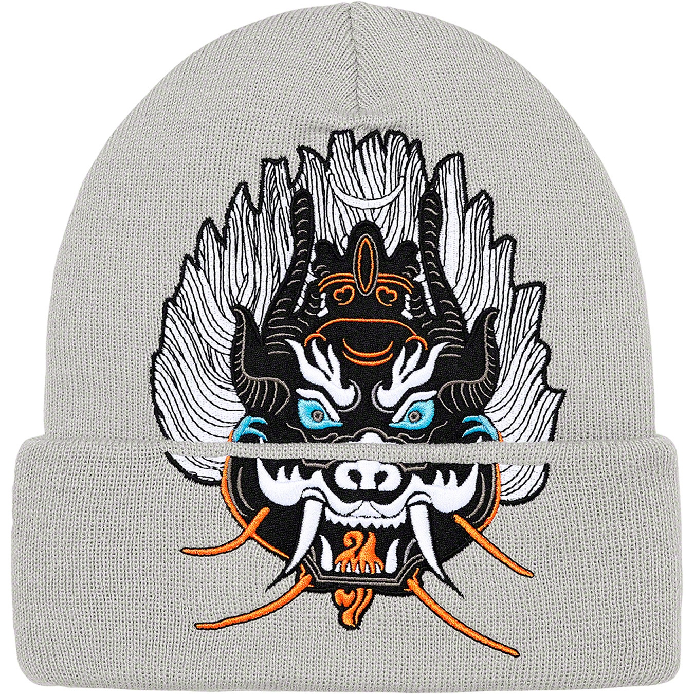 Supreme Demon Beanie (FW21) - Grey - $40