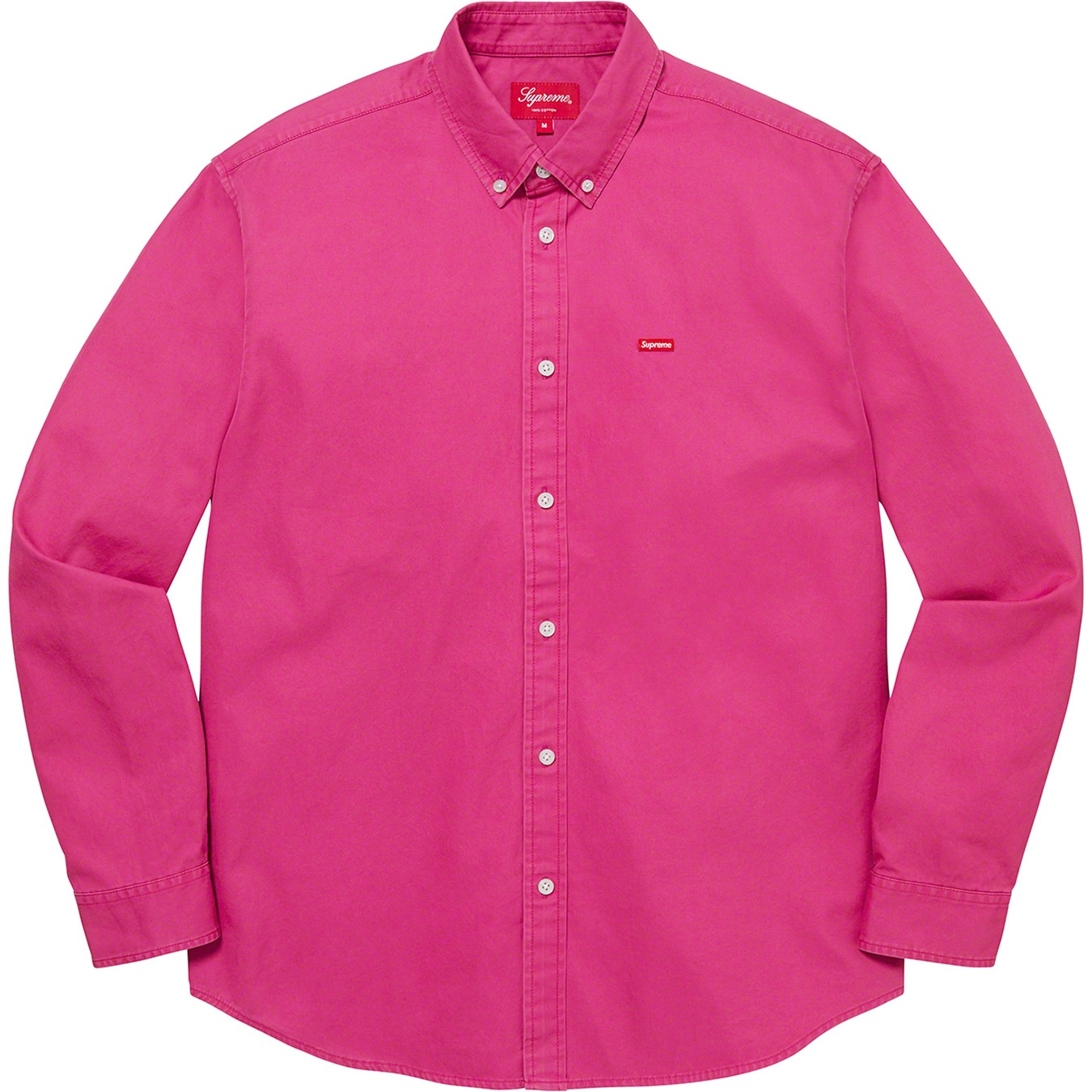 Supreme Small Box Twill Shirt (FW21) - Pink - $128