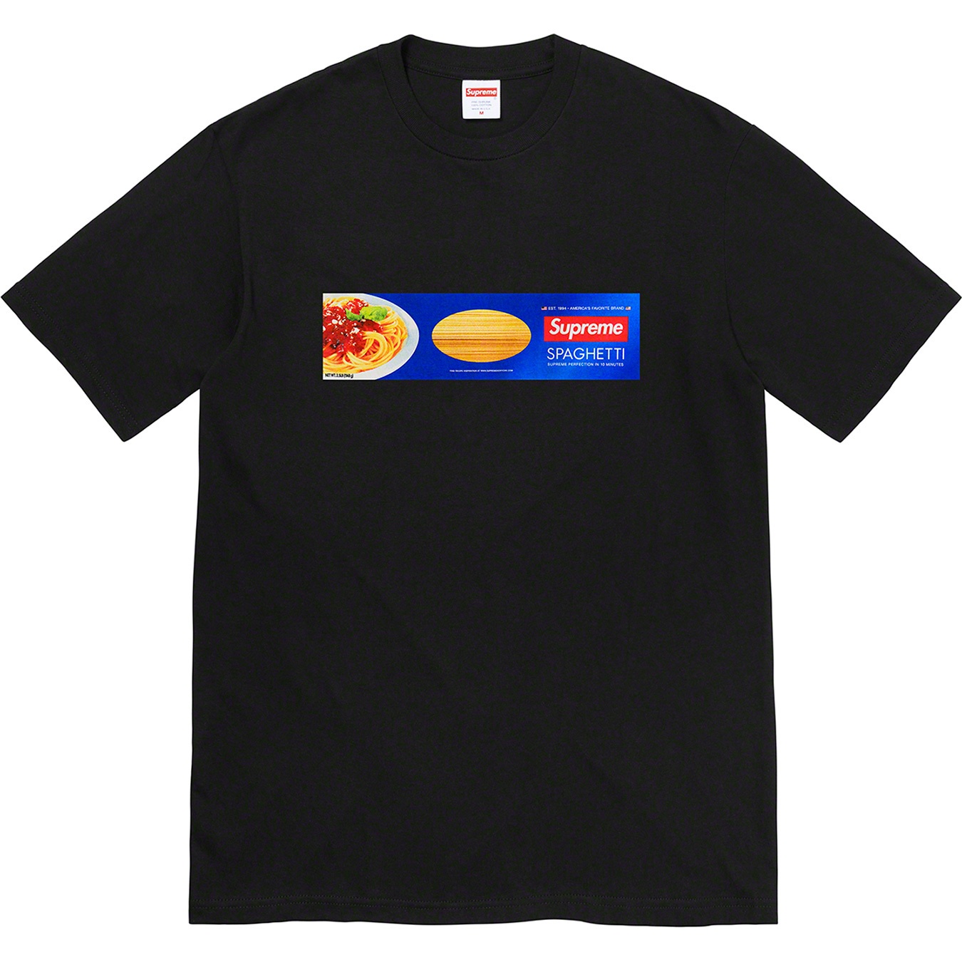 Supreme Spaghetti Tee (FW21) - Black - $38