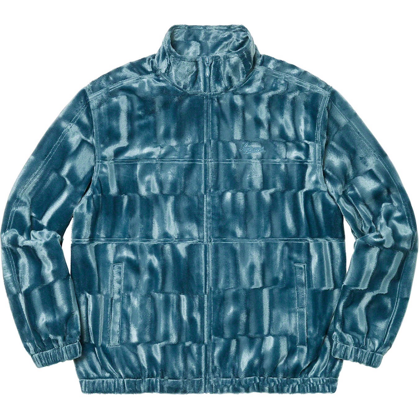 Supreme Velour Track Jacket (FW21) - Slate - $138