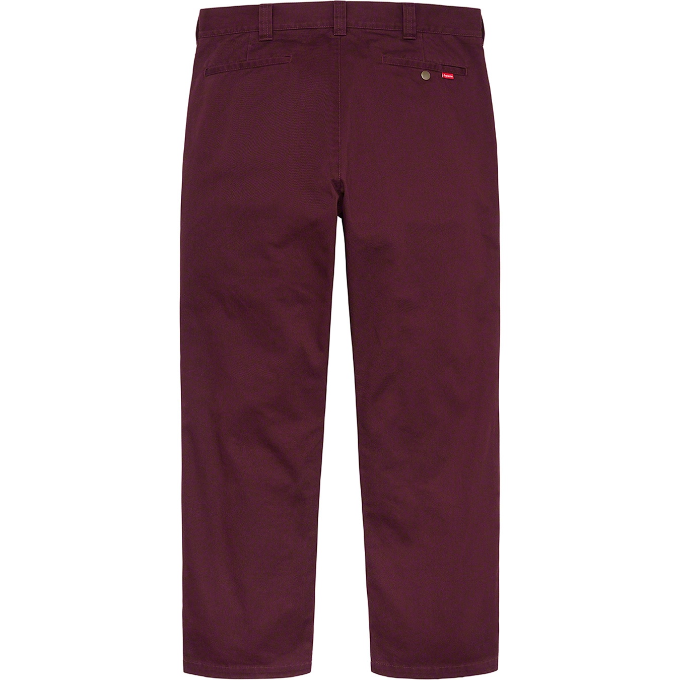 Supreme Work Pant (FW21) - Burgundy - $118