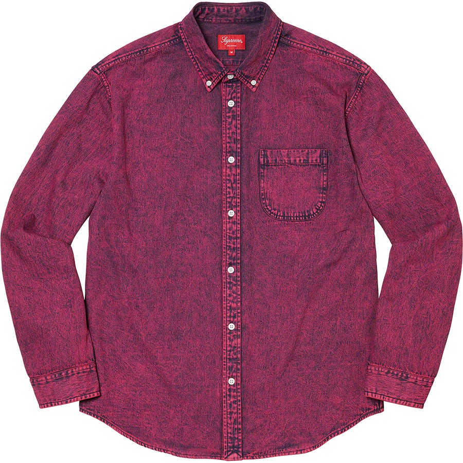 Supreme Appliqué Denim Shirt (FW21) - Purple - $138