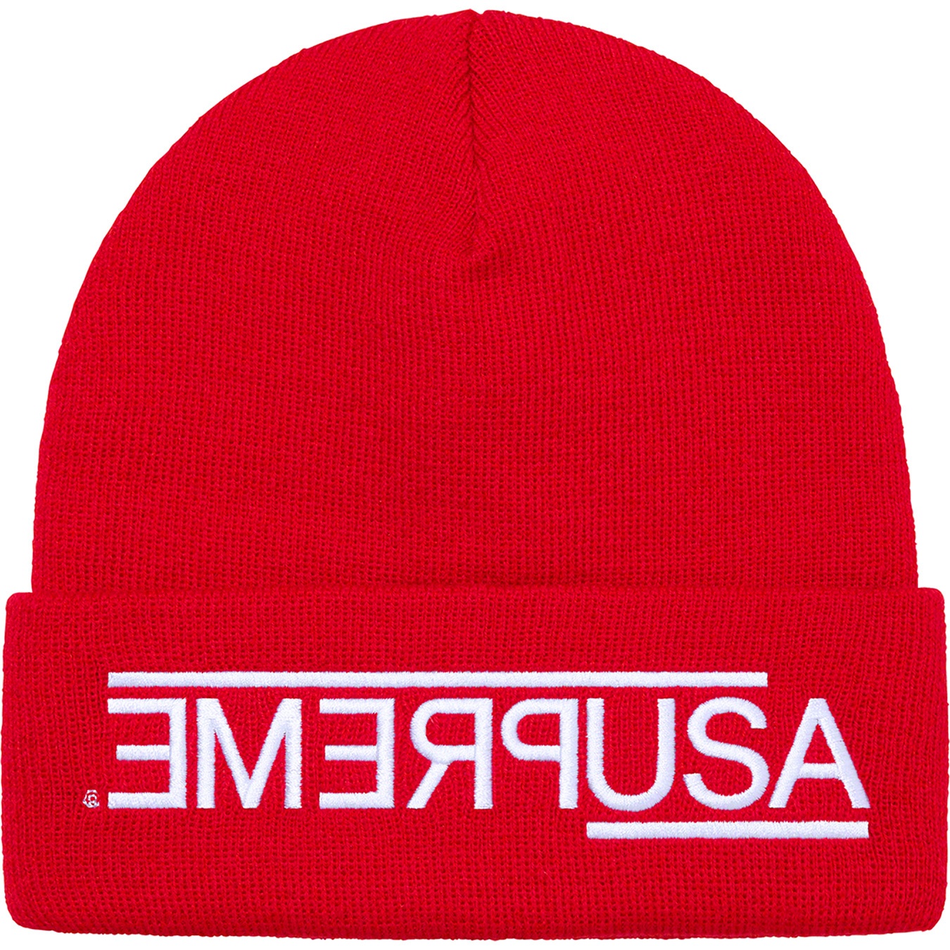 Supreme USA Beanie (FW21) - Red - $38