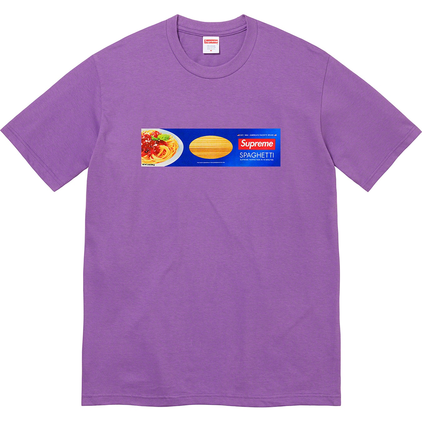Supreme Spaghetti Tee (FW21) - Purple - $38