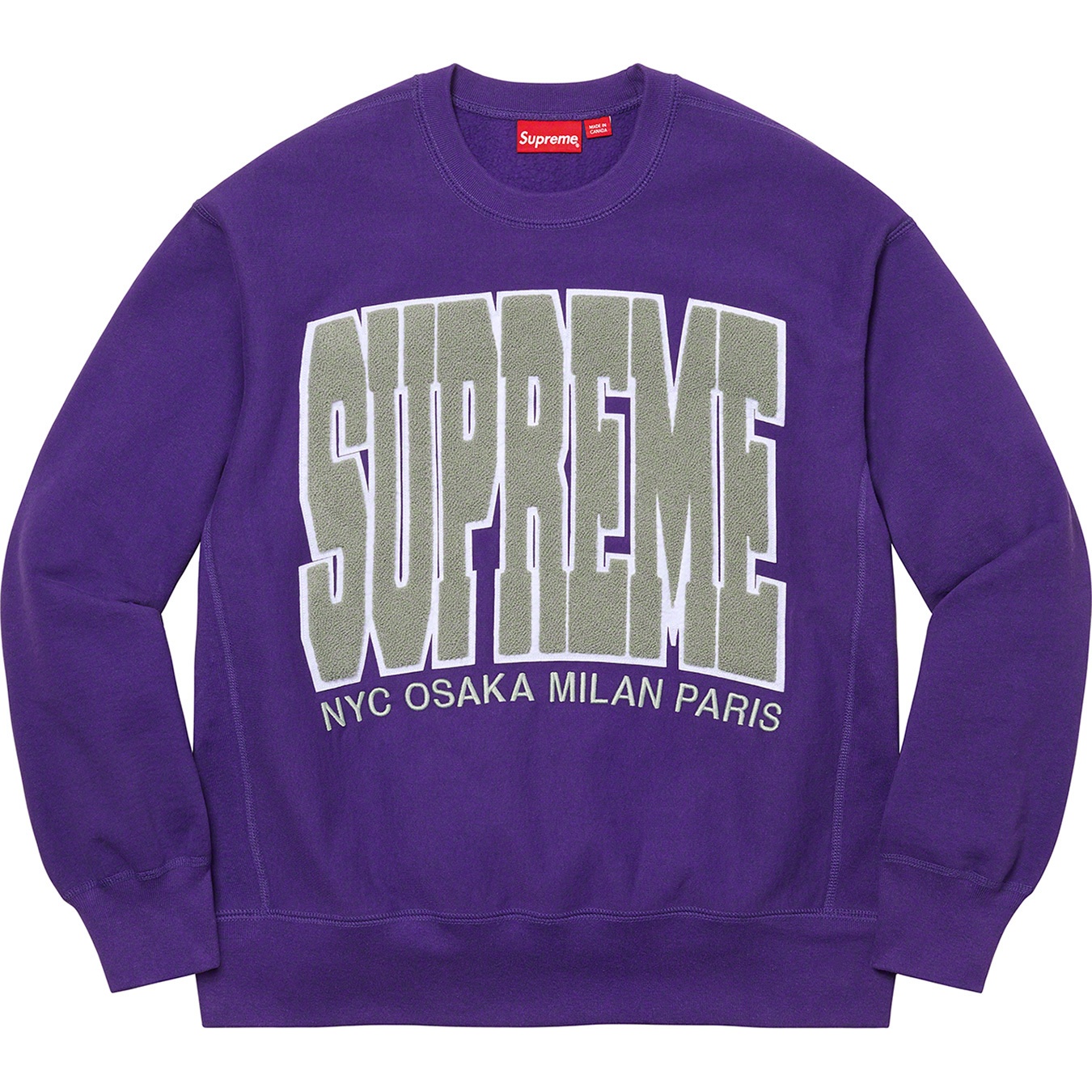 Supreme Cities Arc Crewneck (FW21) - Purple - $158