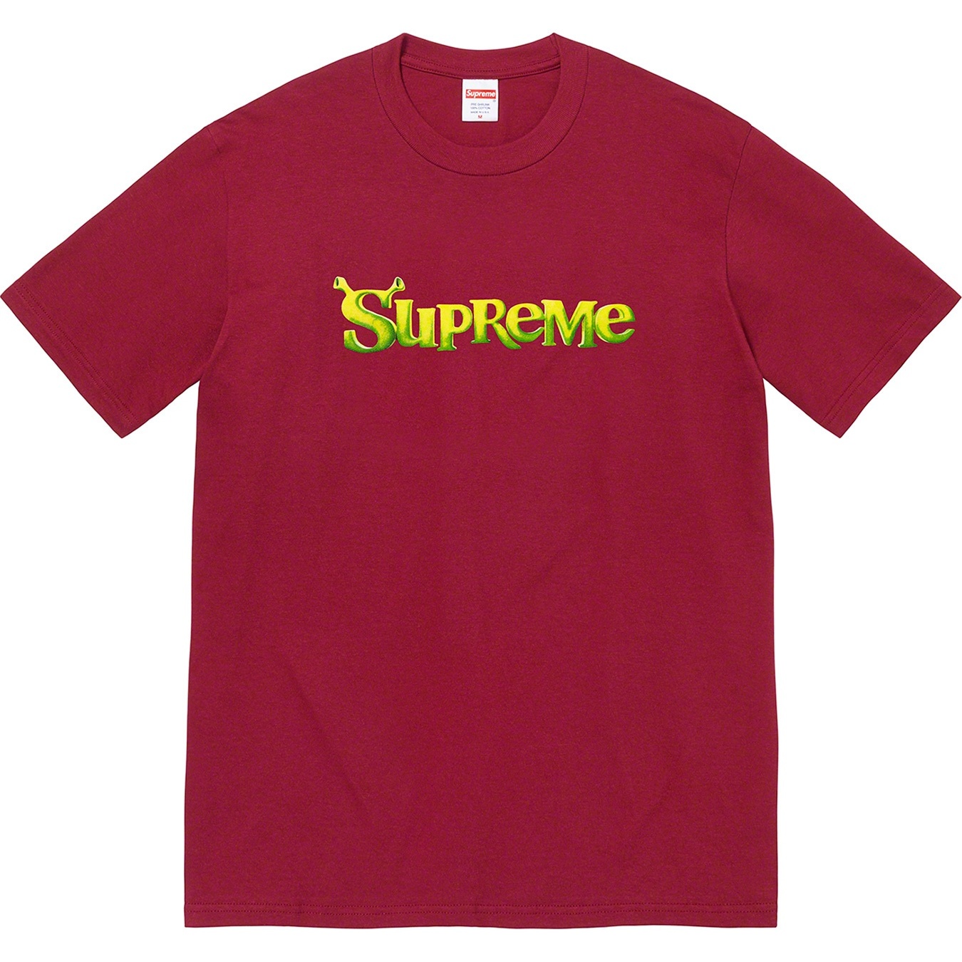 Supreme Shrek Tee (FW21) - Cardinal - $48