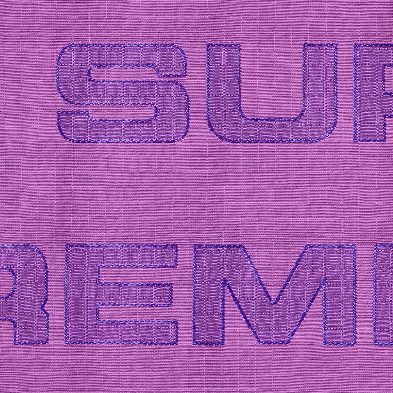 Supreme Logo Ripstop Hooded Track Jacket (FW21) - Purple - $178