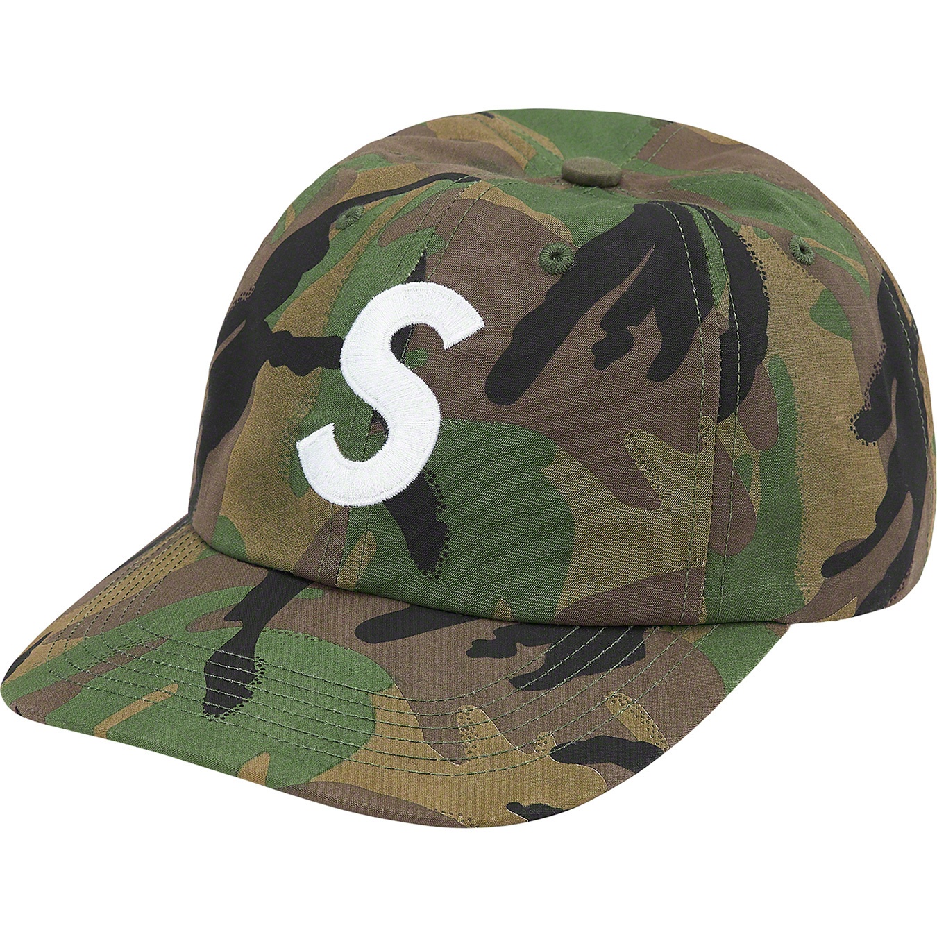 Supreme Ventile S Logo 6-Panel (FW21) - Swirl Camo - $54