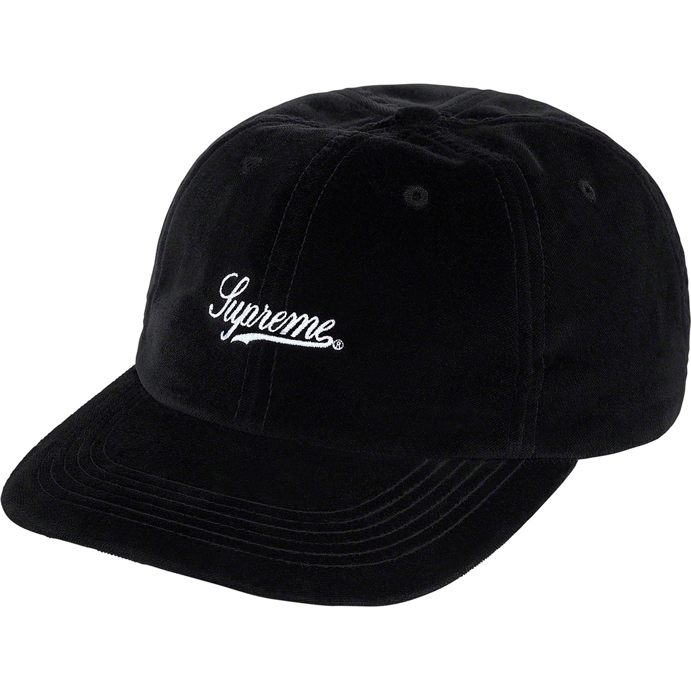 Supreme Velvet 2-Tone 6-Panel (FW21) - Black - $54