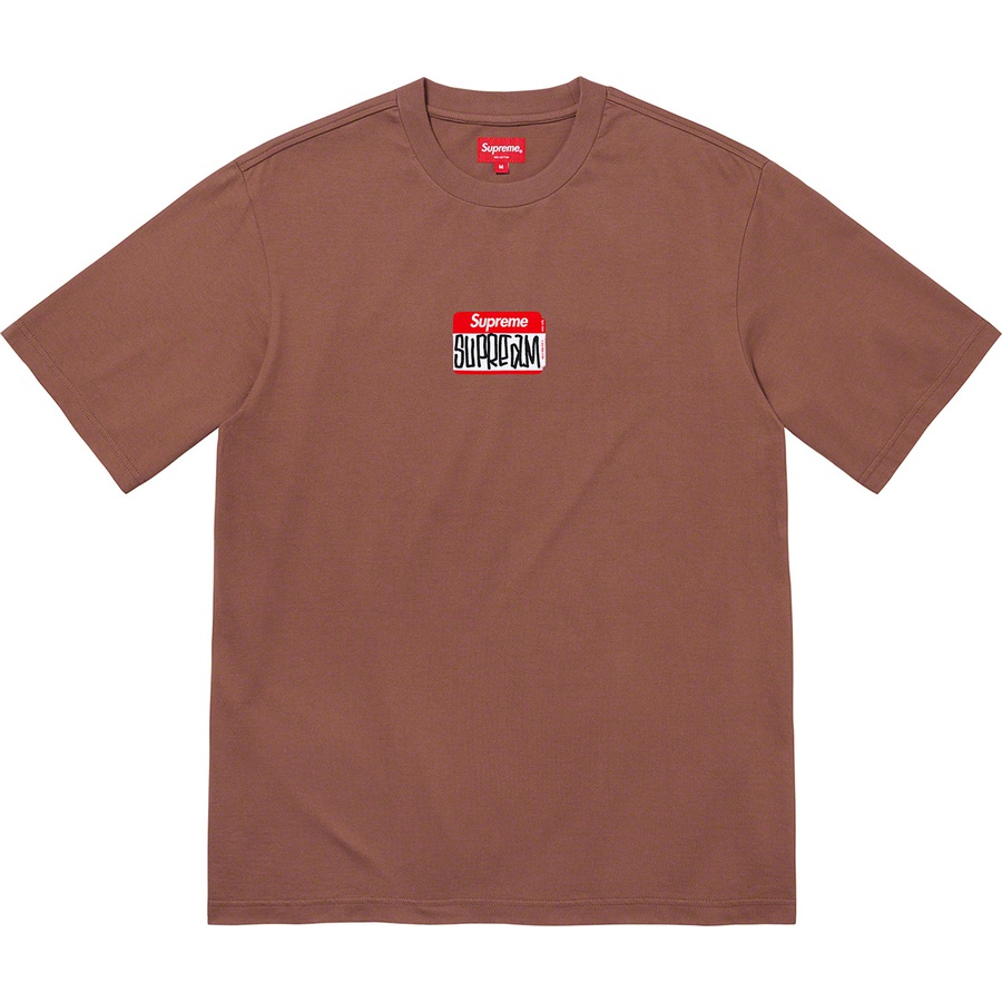 Supreme Gonz Nametag S S Top (FW21) - Brown - $68