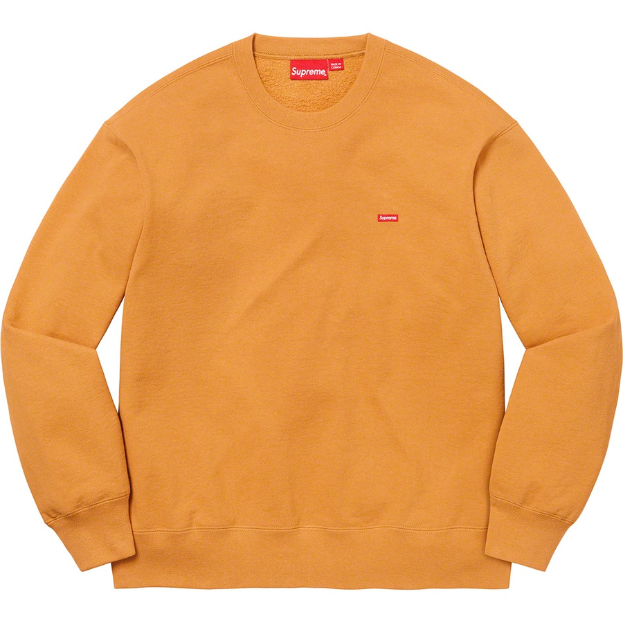 Supreme Small Box Crewneck (FW21) - Light Mustard - $138