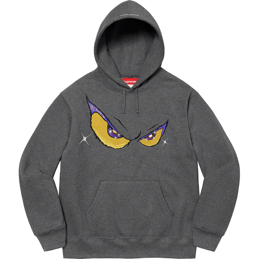 Supreme Eyes Hooded Sweatshirt (FW21) - Charcoal - $168