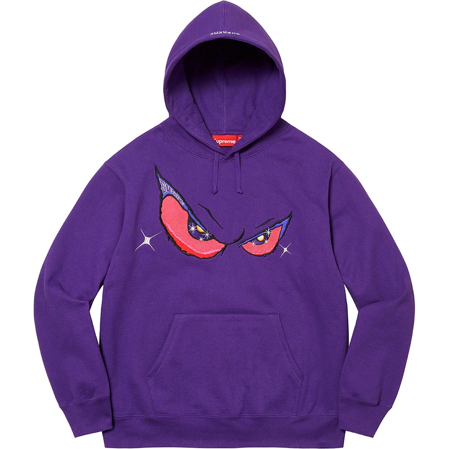 Supreme Eyes Hooded Sweatshirt (FW21) - Purple - $168