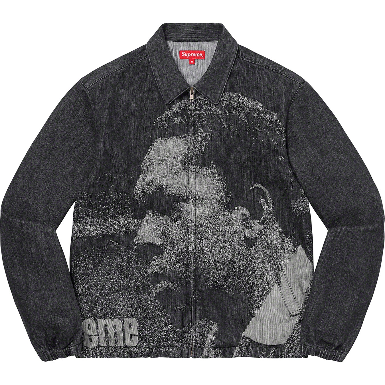 Supreme John Coltrane A Love Supreme Denim Harrington Jacket (FW21) - Black - $278