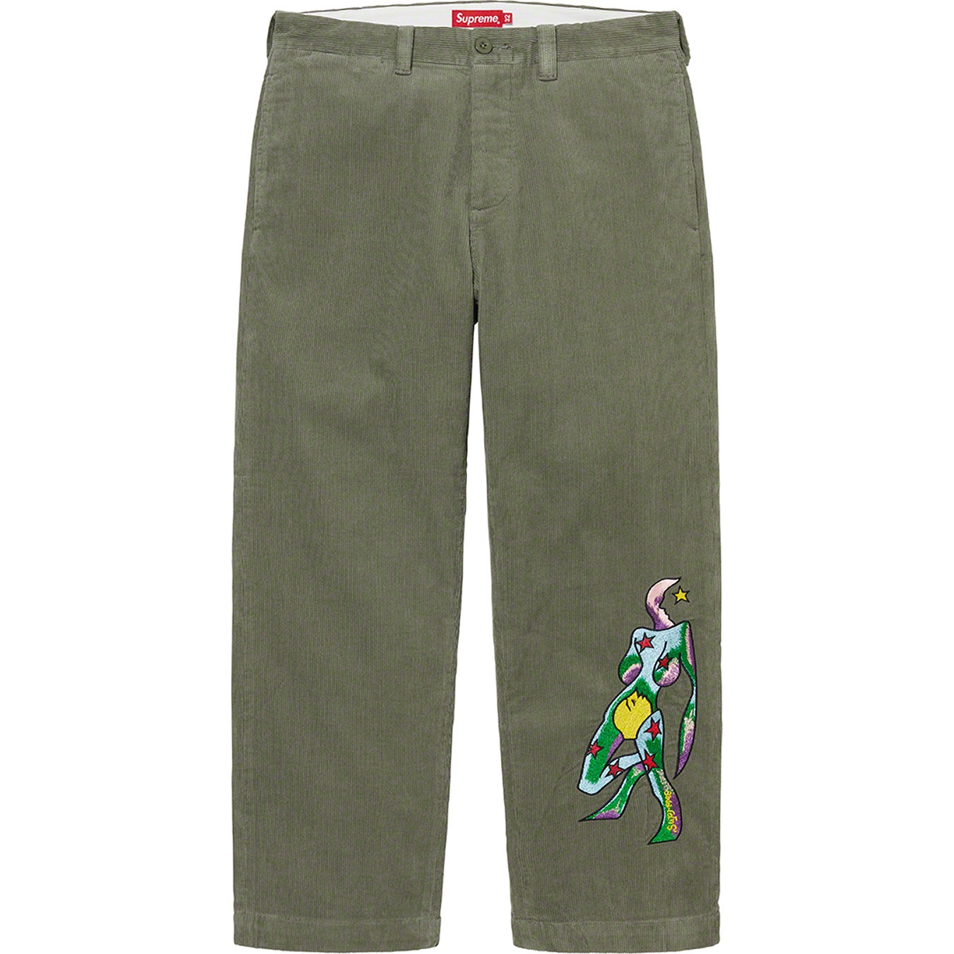 Supreme Gonz Corduroy Chino Pant (FW21) - Dusty Green - $148