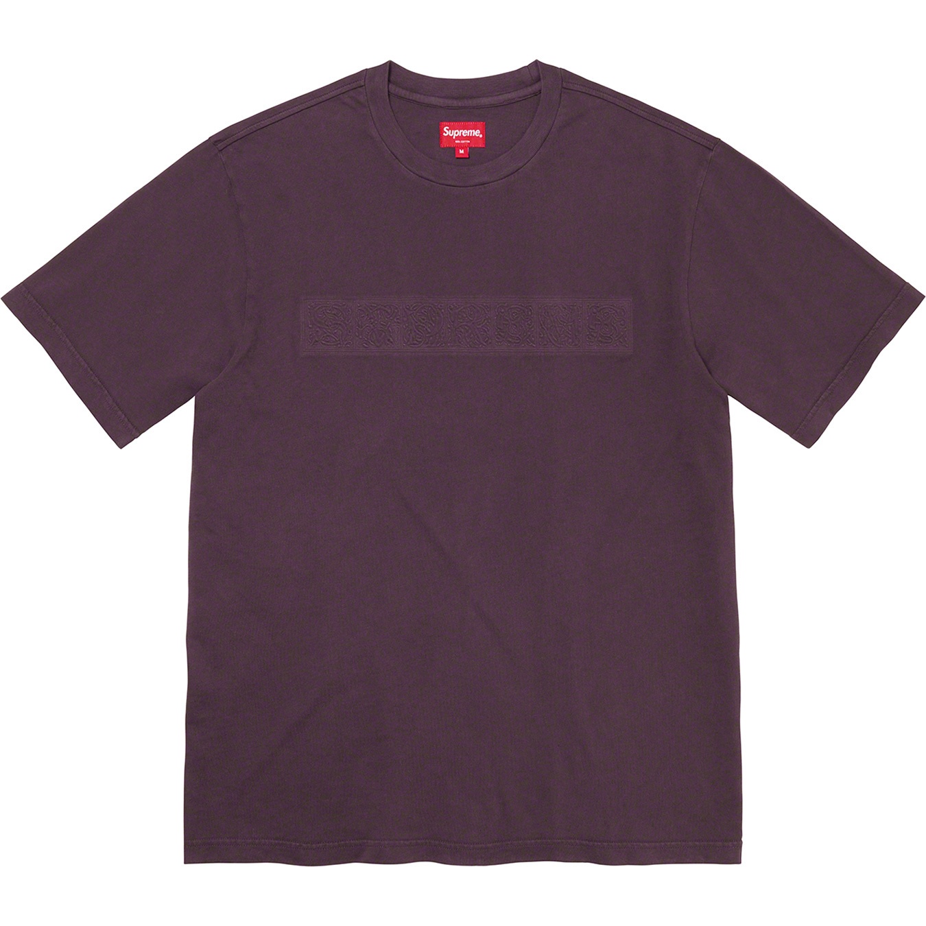 Supreme Embossed Vines S S Top (FW21) - Dark Purple - $78
