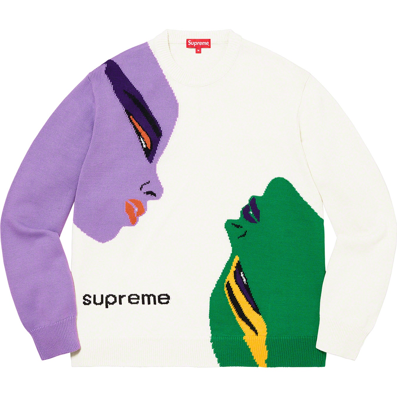 Supreme Faces Sweater (FW21) - Cream - $158