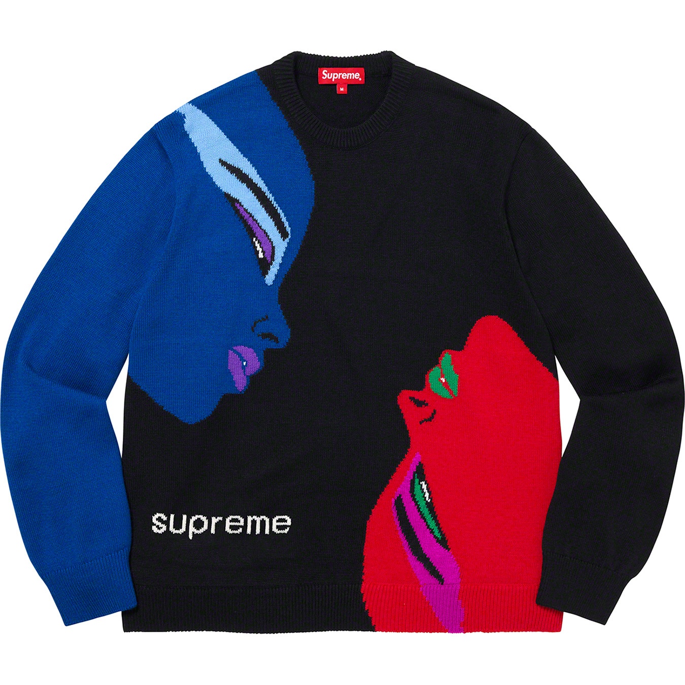 Supreme Faces Sweater (FW21) - Black - $158