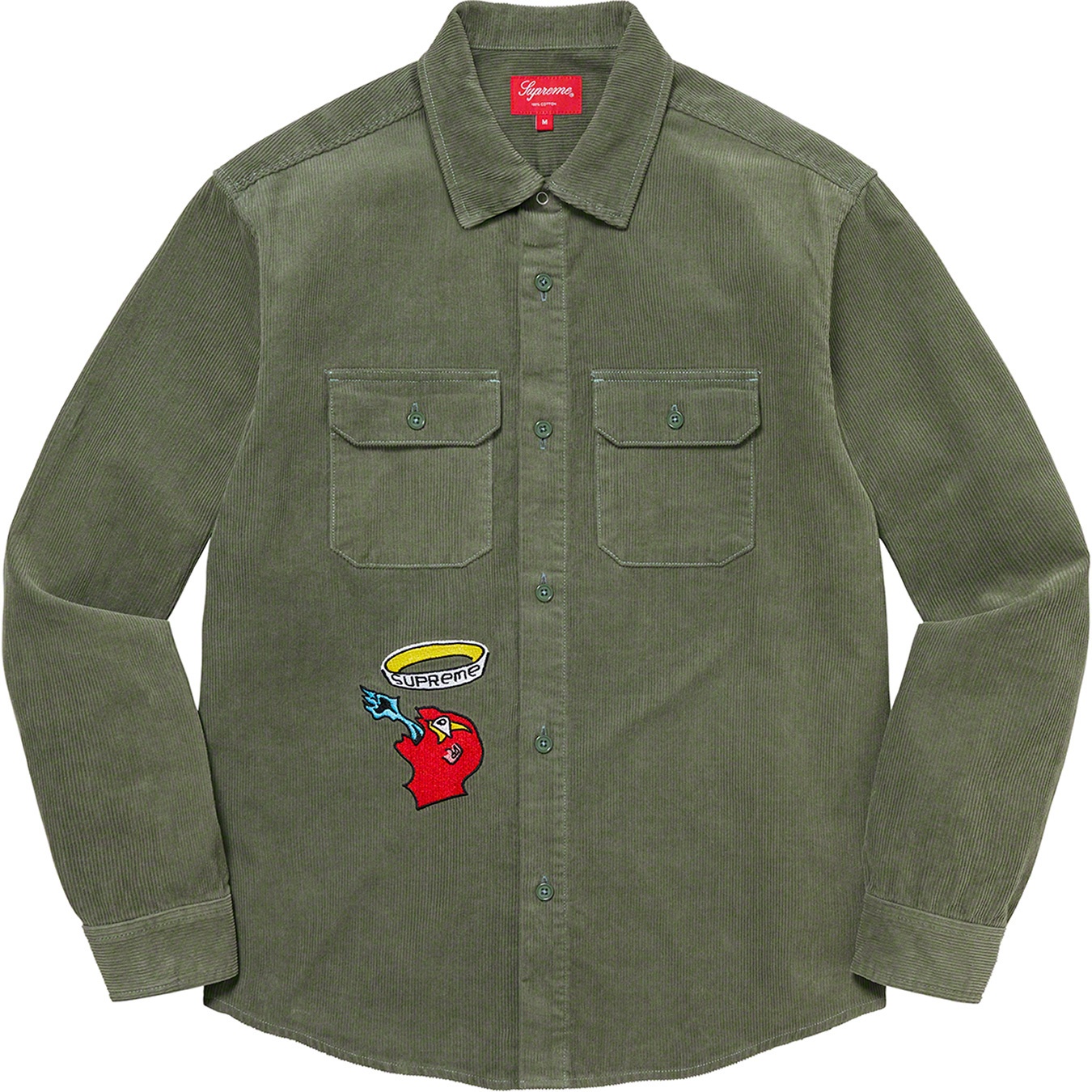 Supreme Gonz Corduroy Work Shirt (FW21) - Dusty Green - $138