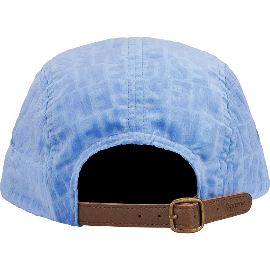 Supreme Velvet Pattern Camp Cap (FW21) - Light Blue - $58