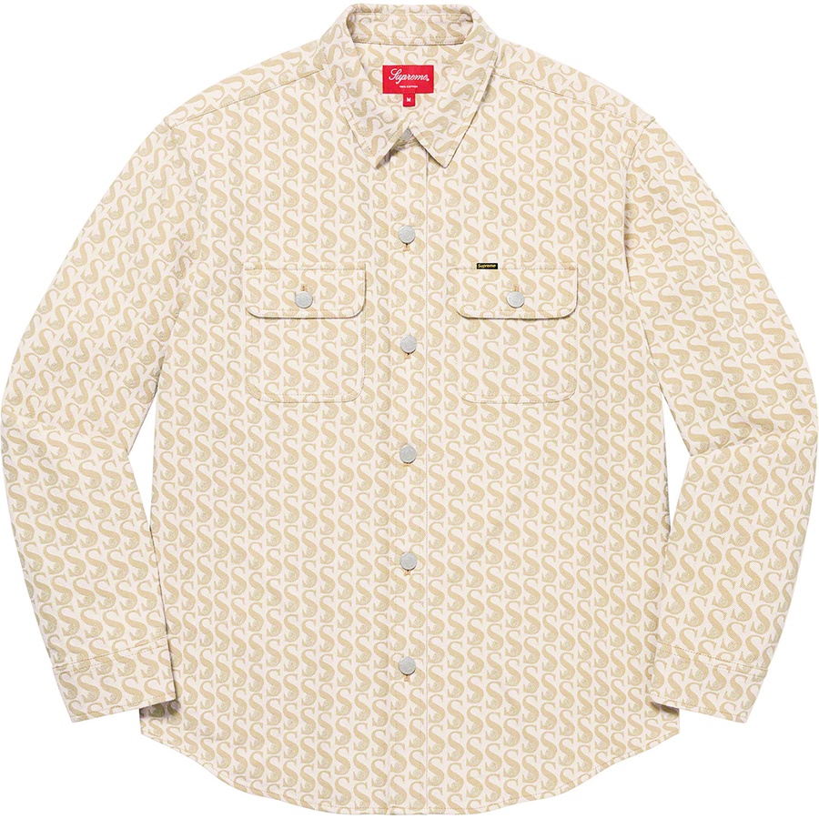 Supreme Monogram Denim Shirt (FW21) - Tan - $148