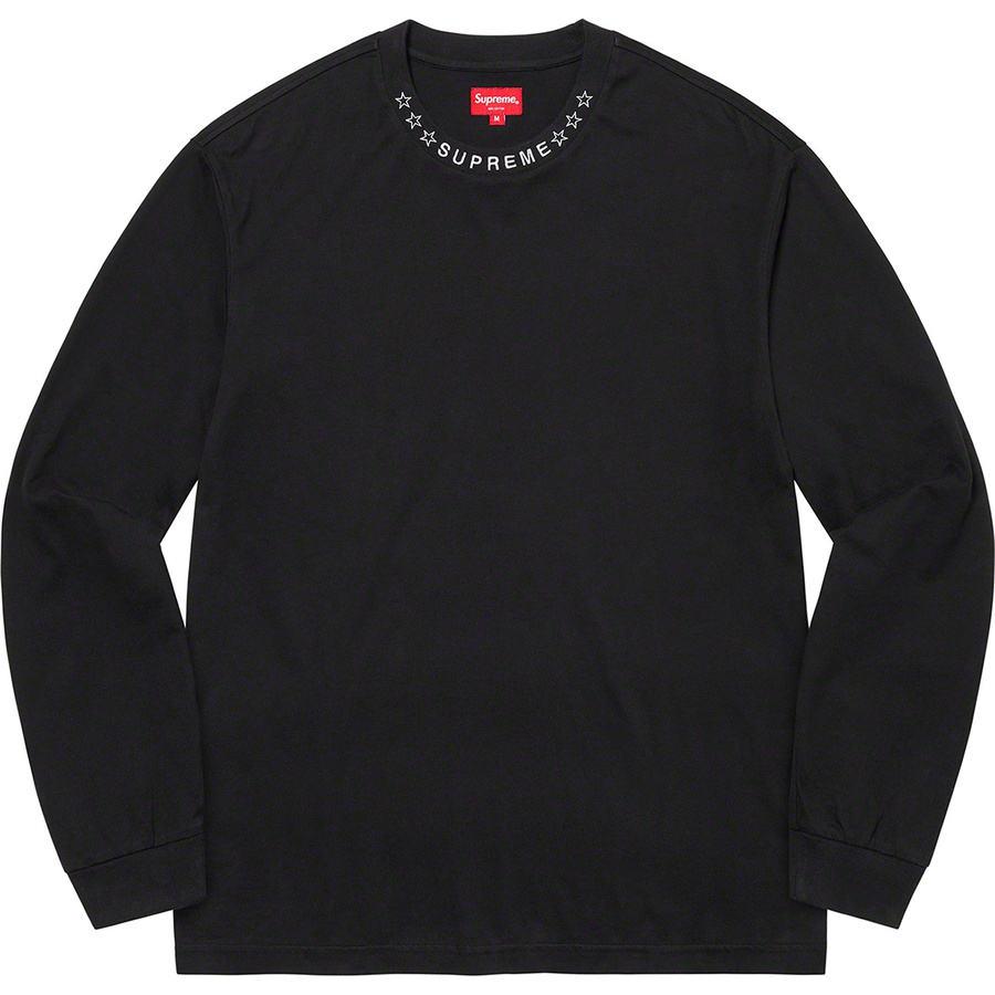 Supreme Stars Collar L S Top (FW21) - Black - $88