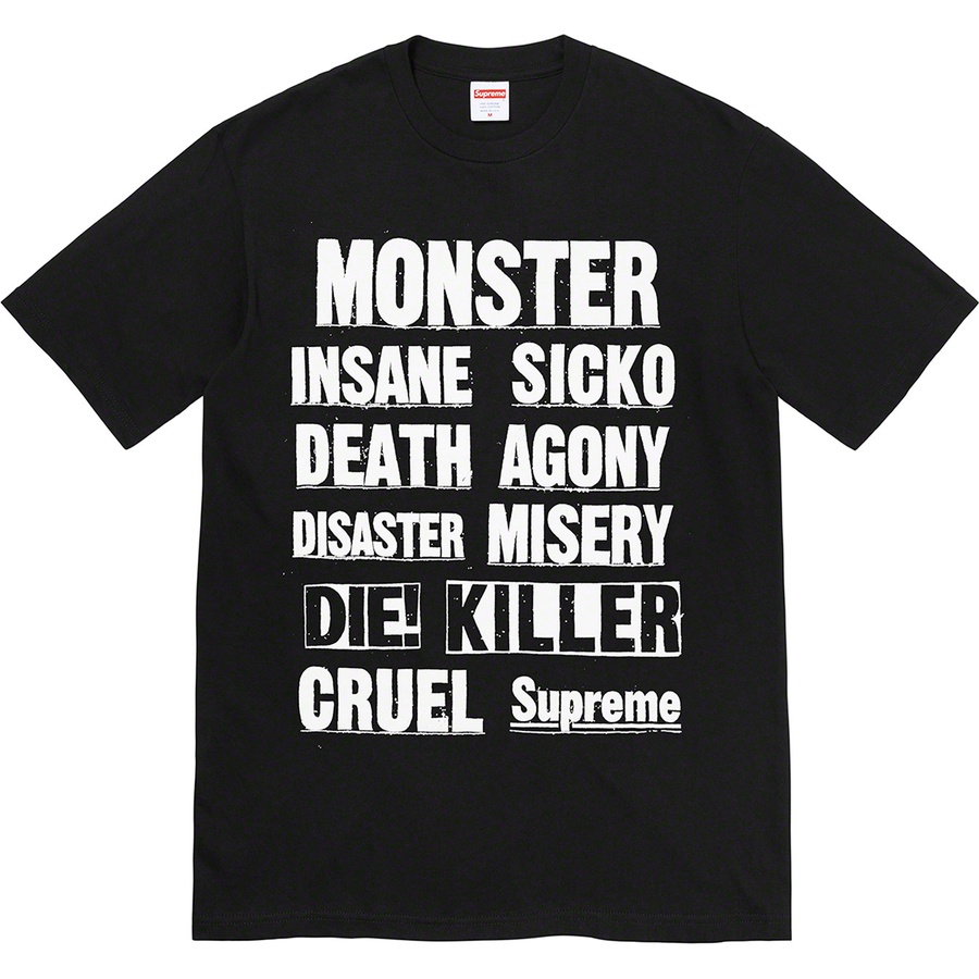 Supreme Monster Tee (FW21) - Black - $38