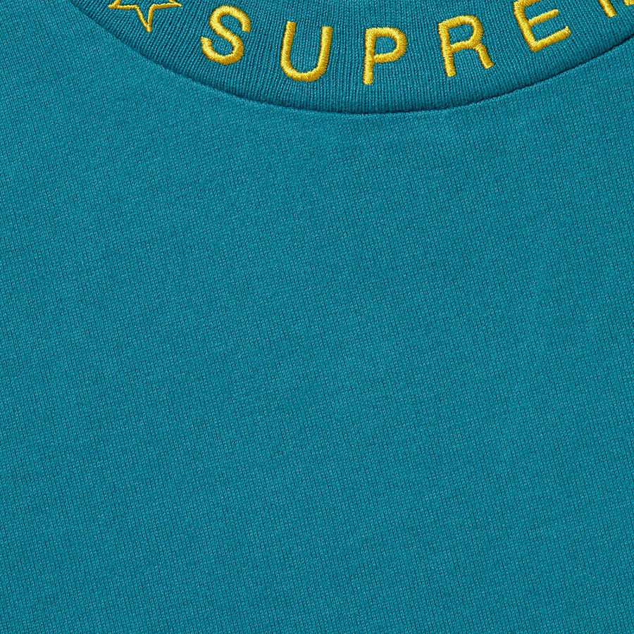 Supreme Stars Collar L S Top (FW21) - Aqua - $88