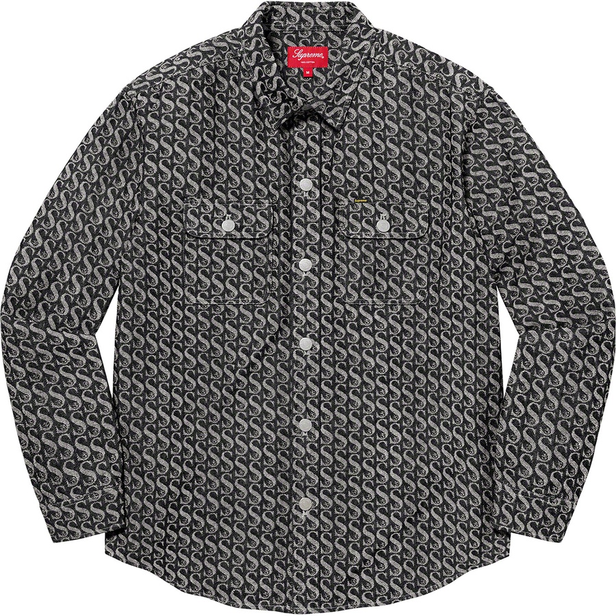 Supreme Monogram Denim Shirt (FW21) - Black - $148