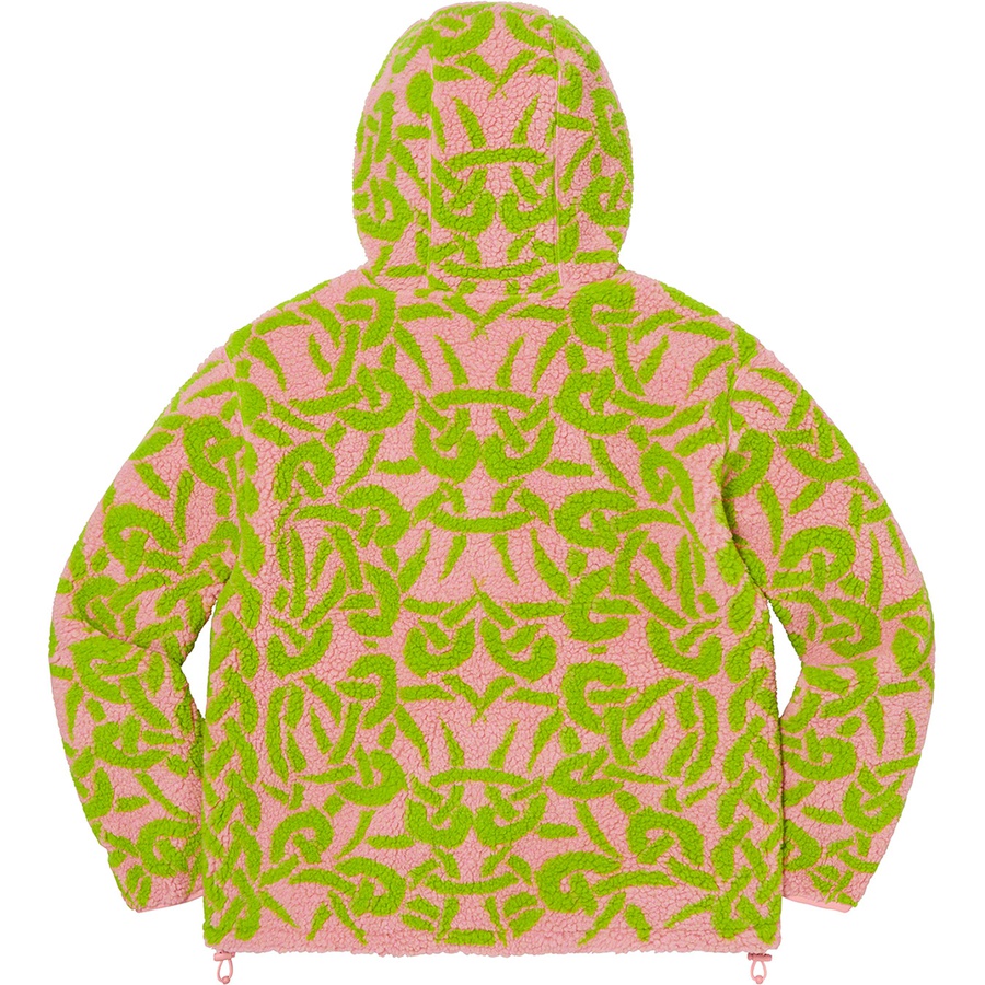 Supreme Celtic Knot Reversible WINDSTOPPER Fleece Hooded Jacket (FW21) - Dusty Pink - $238