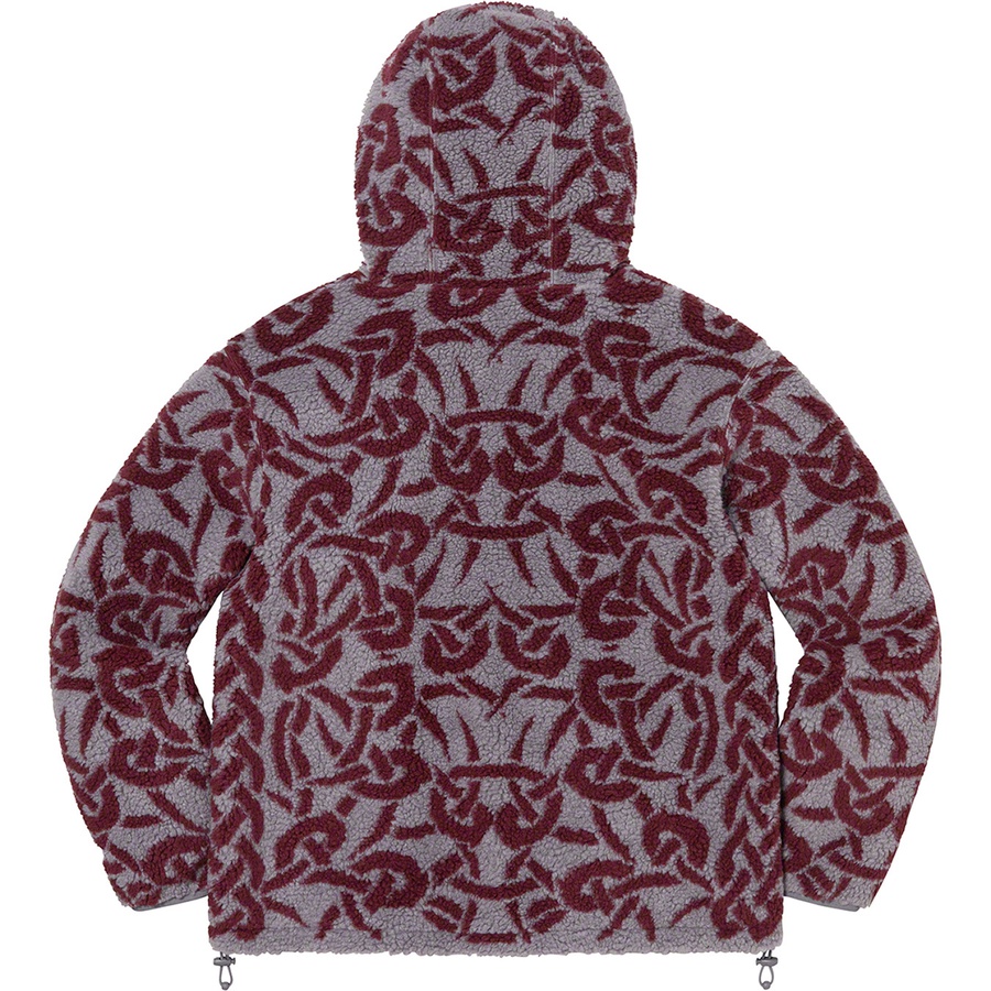 Supreme Celtic Knot Reversible WINDSTOPPER Fleece Hooded Jacket (FW21) - Grey - $238