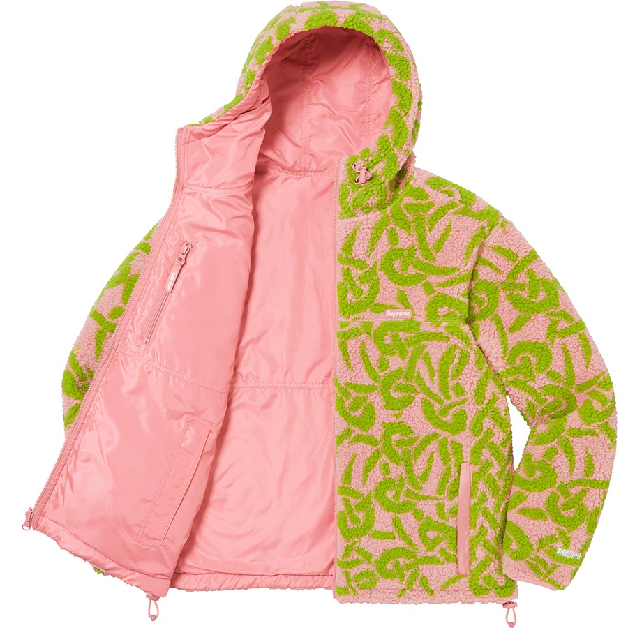 Supreme Celtic Knot Reversible WINDSTOPPER Fleece Hooded Jacket (FW21) - Dusty Pink - $238