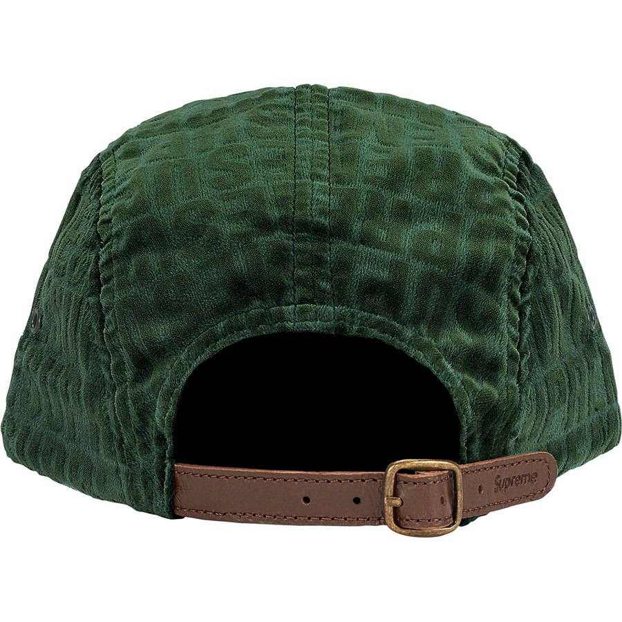 Supreme Velvet Pattern Camp Cap (FW21) - Olive - $58
