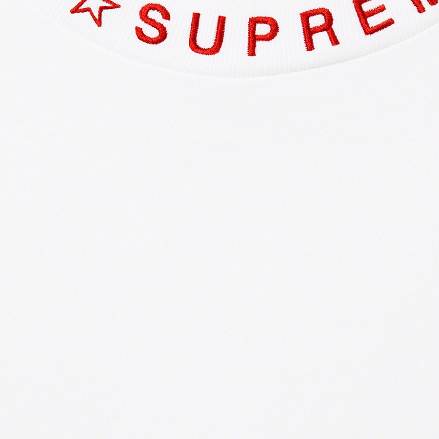 Supreme Stars Collar L S Top (FW21) - White - $88
