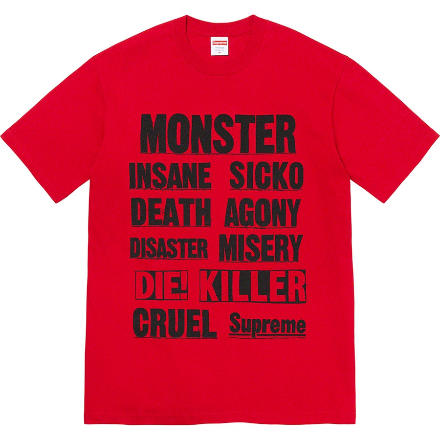 Supreme Monster Tee (FW21) - Red - $38