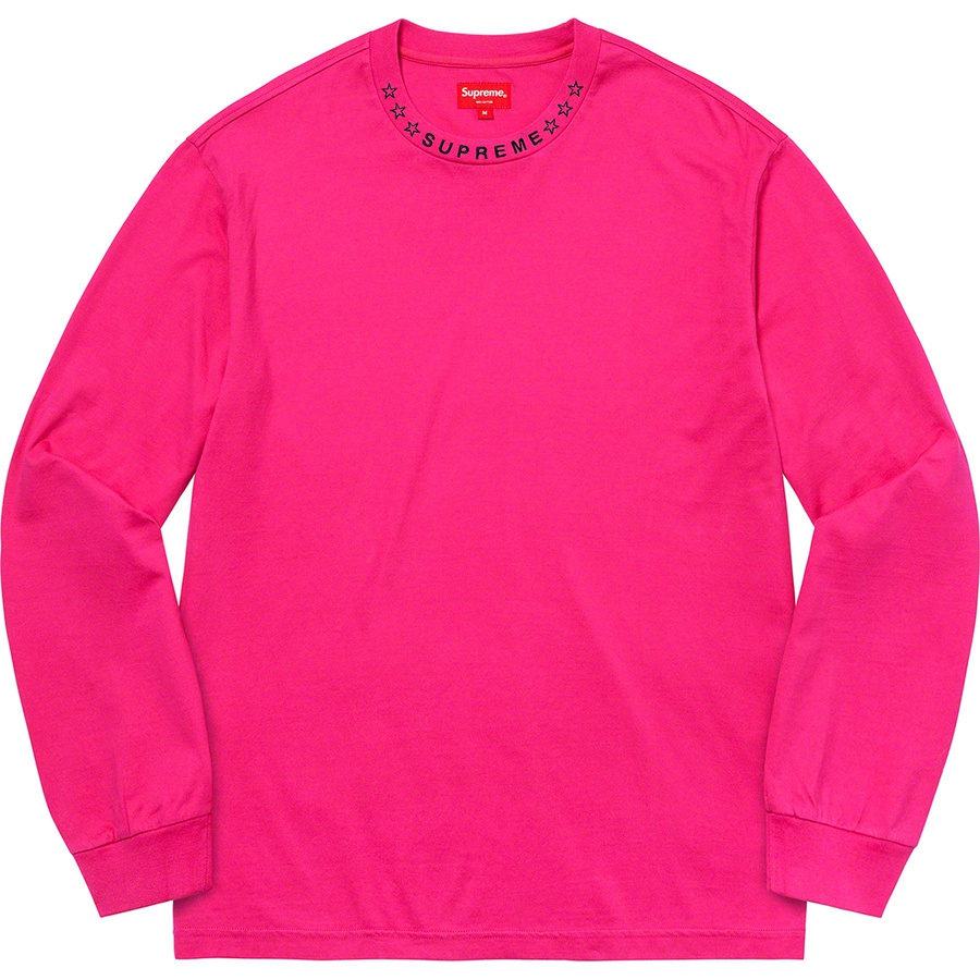 Supreme Stars Collar L S Top (FW21) - Magenta - $88