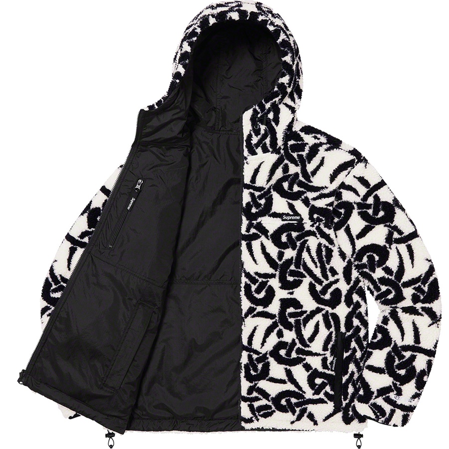 Supreme Celtic Knot Reversible WINDSTOPPER Fleece Hooded Jacket (FW21) - Stone - $238
