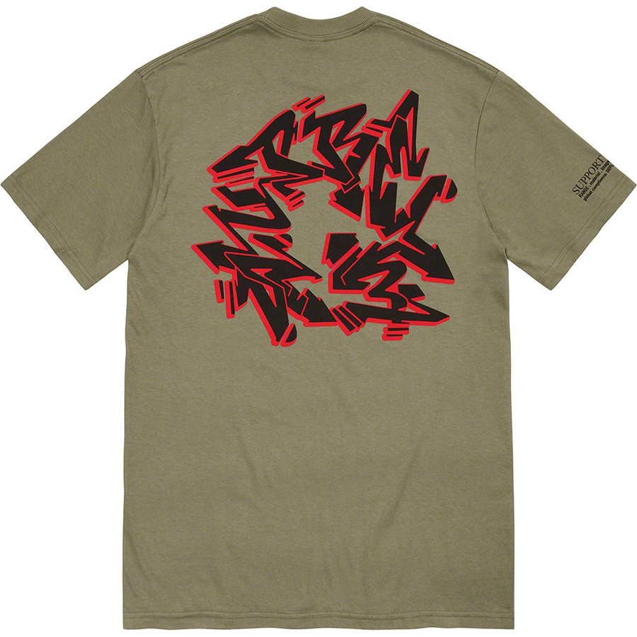Supreme Support Unit Tee (FW21) - Light Olive - $44