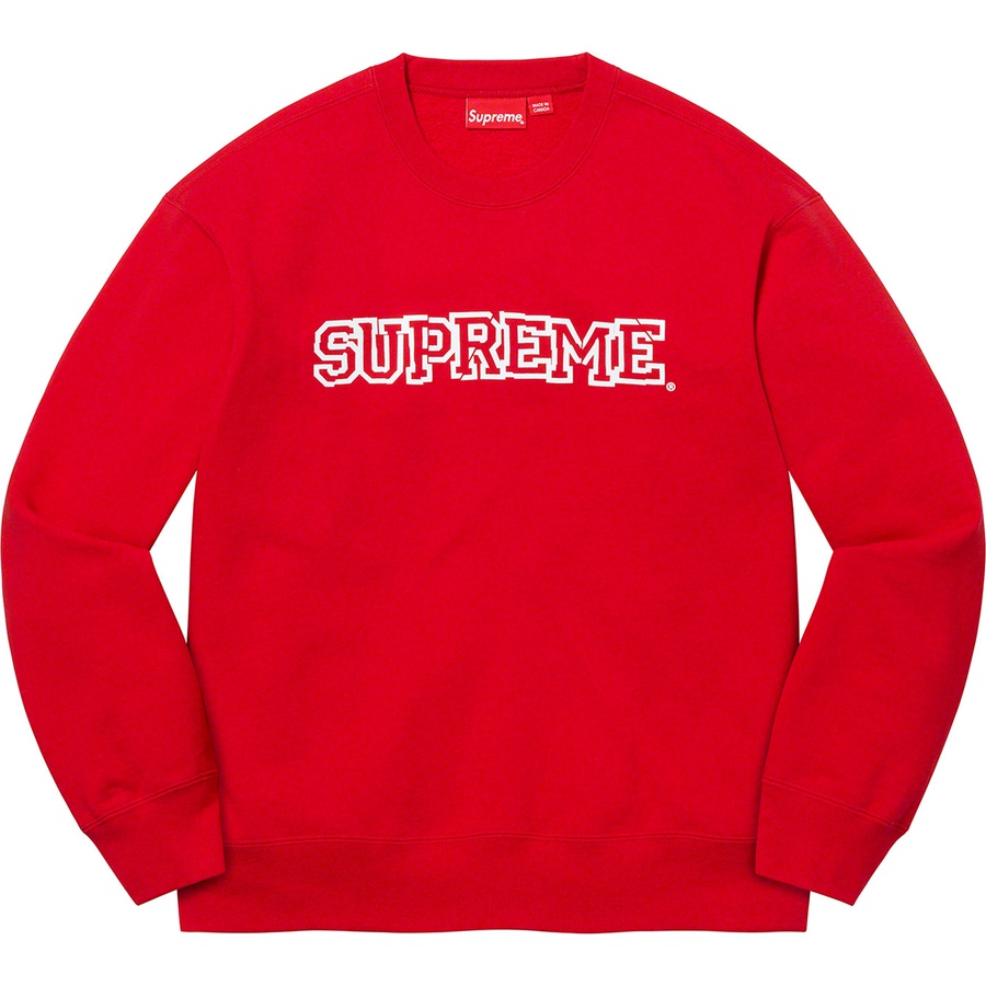 Supreme Shattered Logo Crewneck (FW21) - Red - $138