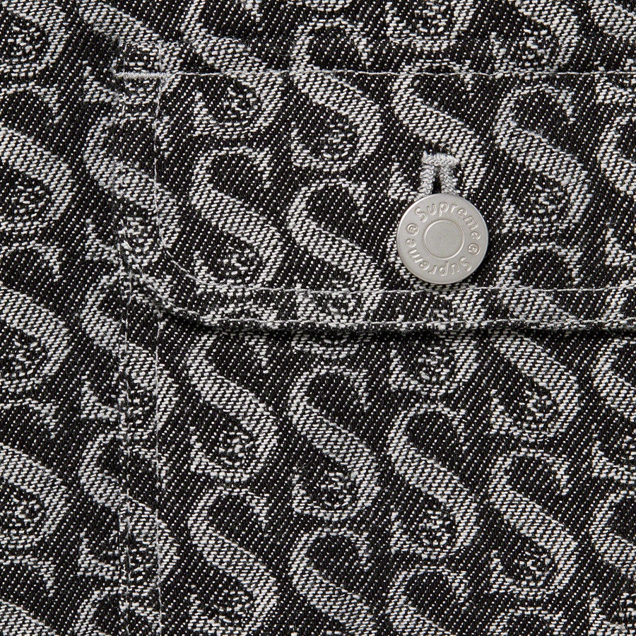 Supreme Monogram Denim Shirt (FW21) - Black - $148