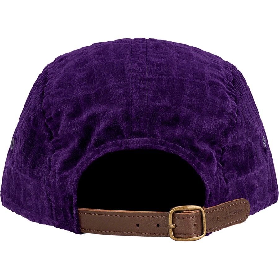 Supreme Velvet Pattern Camp Cap (FW21) - Purple - $58