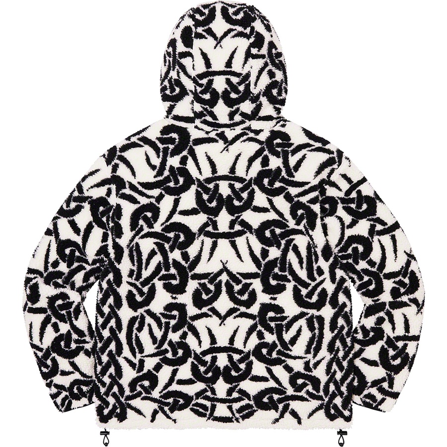 Supreme Celtic Knot Reversible WINDSTOPPER Fleece Hooded Jacket (FW21) - Stone - $238