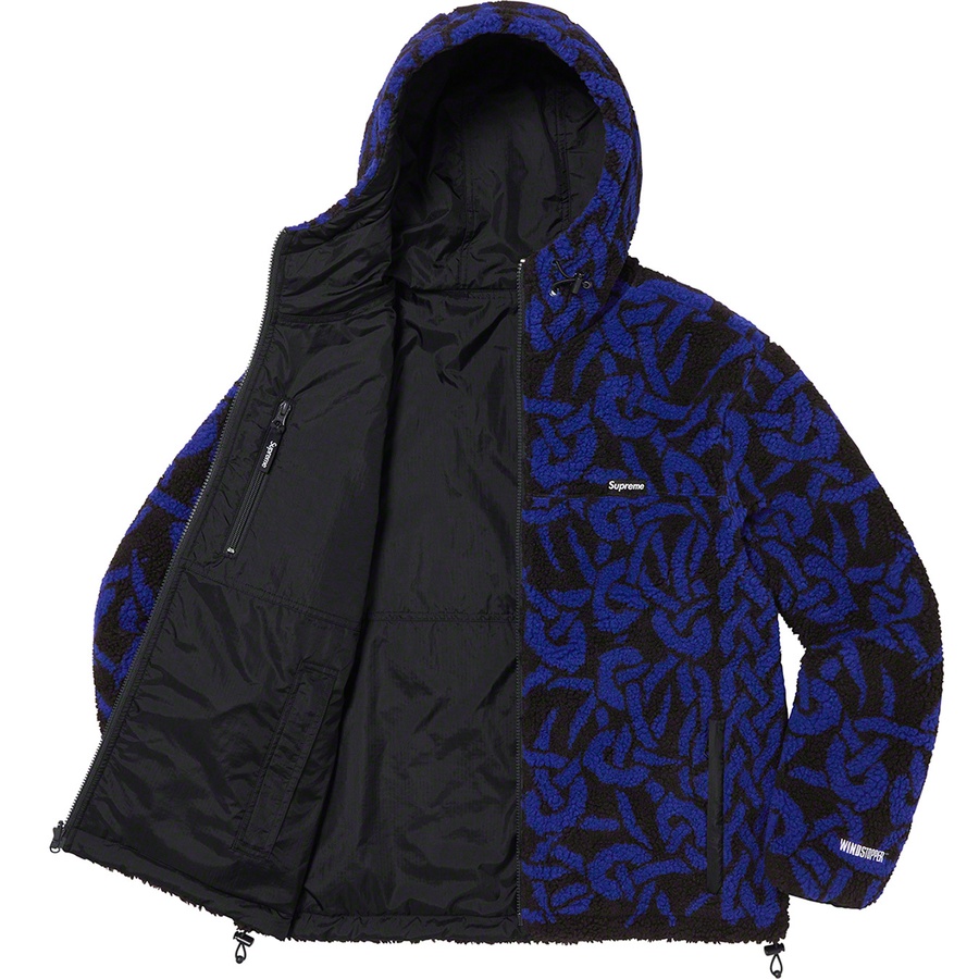 Supreme Celtic Knot Reversible WINDSTOPPER Fleece Hooded Jacket (FW21) - Black - $238