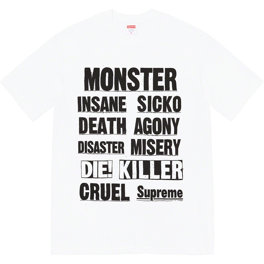Supreme Monster Tee (FW21) - White - $38