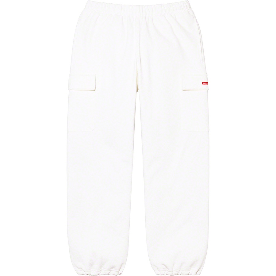 Supreme Small Box Cargo Sweatpant (FW21) - White - $158